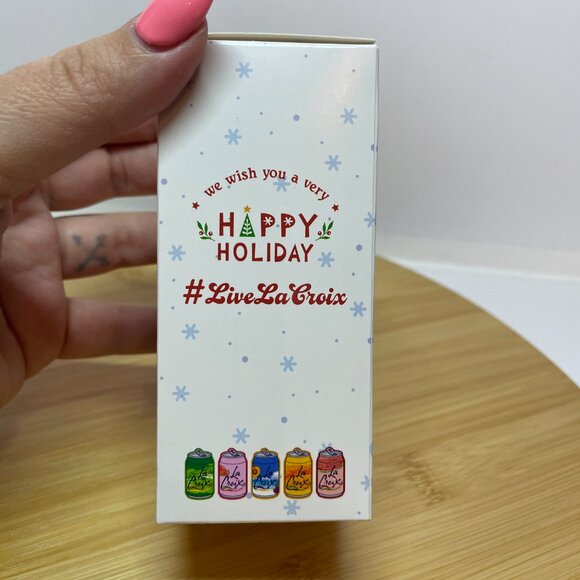 Lacroix Mojito Blue White Christmas Ornament Sparkling Water Can Holiday - Picture 6 of 6